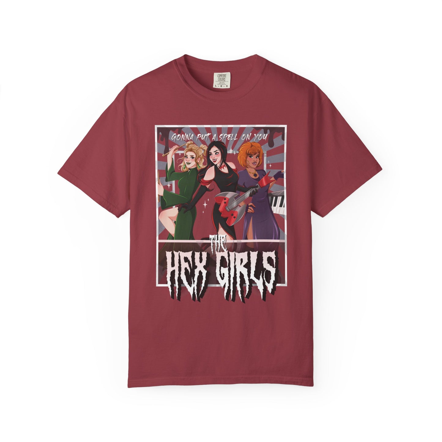 Front Only Witch Girl Band T-Shirt, Spooky Season Graphic Tee