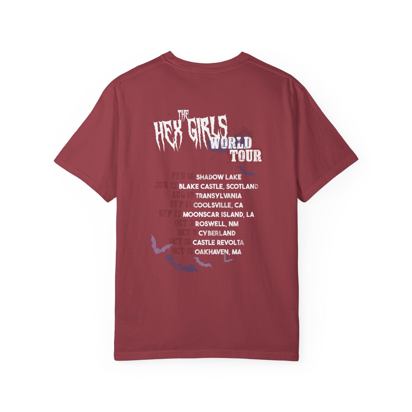 2-Sided Witch Girl Band T-Shirt, Spooky Season Graphic Tee