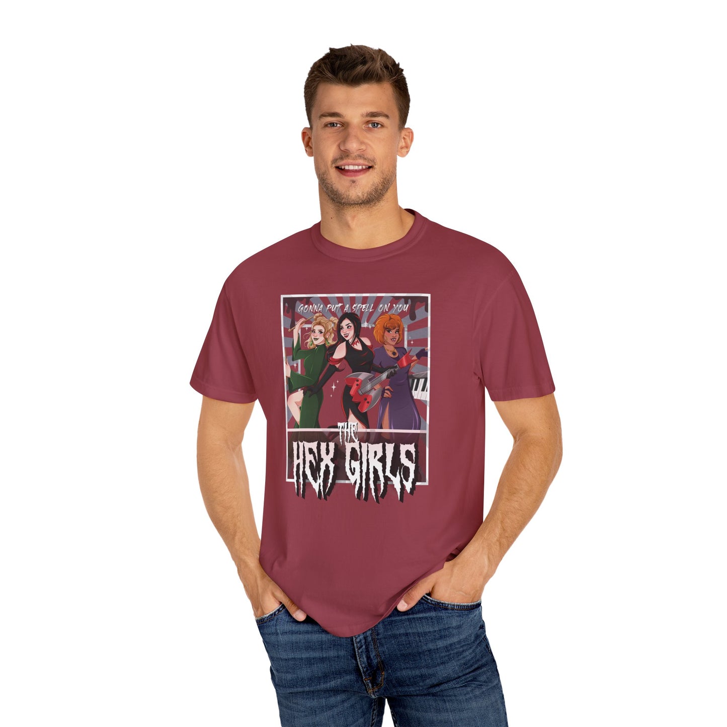 2-Sided Witch Girl Band T-Shirt, Spooky Season Graphic Tee