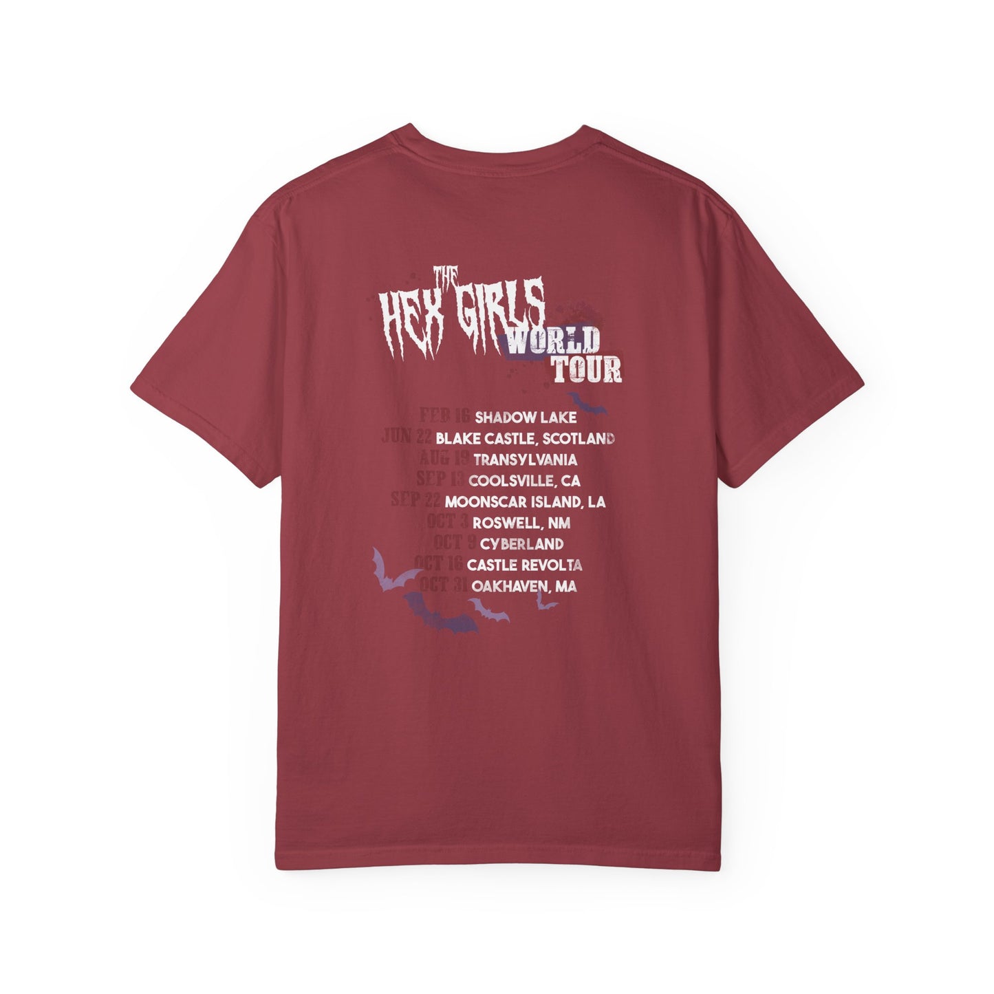 2-Sided Witch Girl Band T-Shirt, Spooky Season Graphic Tee