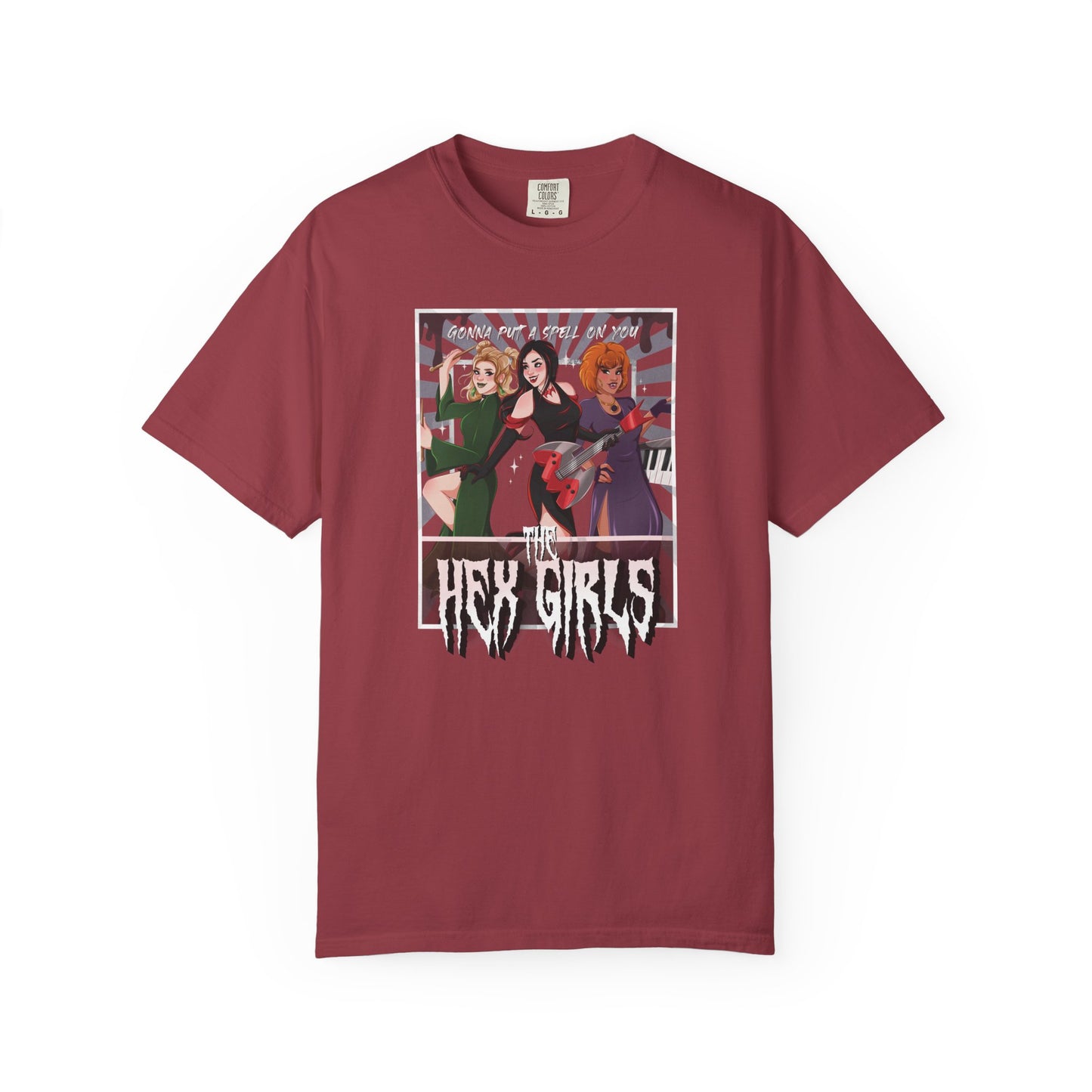 2-Sided Witch Girl Band T-Shirt, Spooky Season Graphic Tee