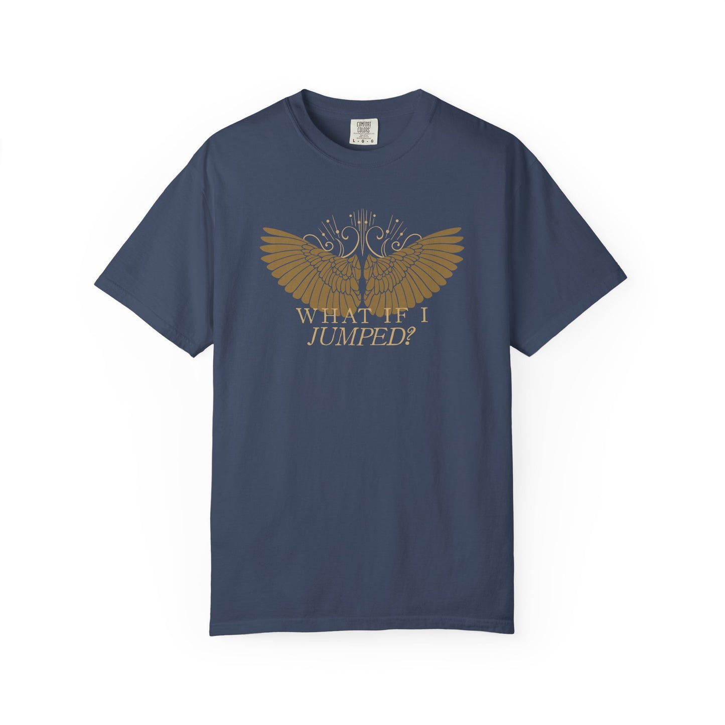Shield of Sparrows “What if I jumped?” T-Shirt