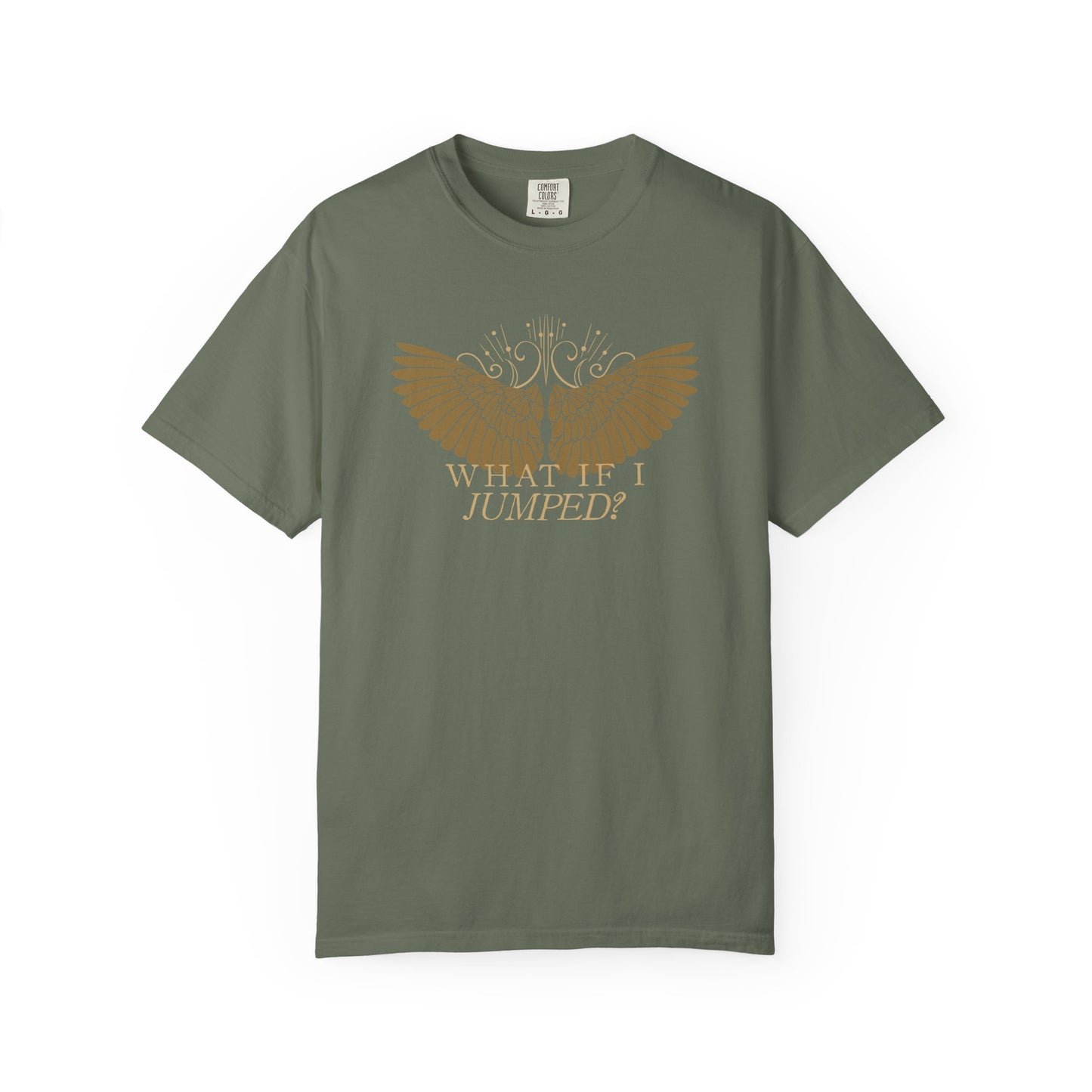 Shield of Sparrows “What if I jumped?” T-Shirt