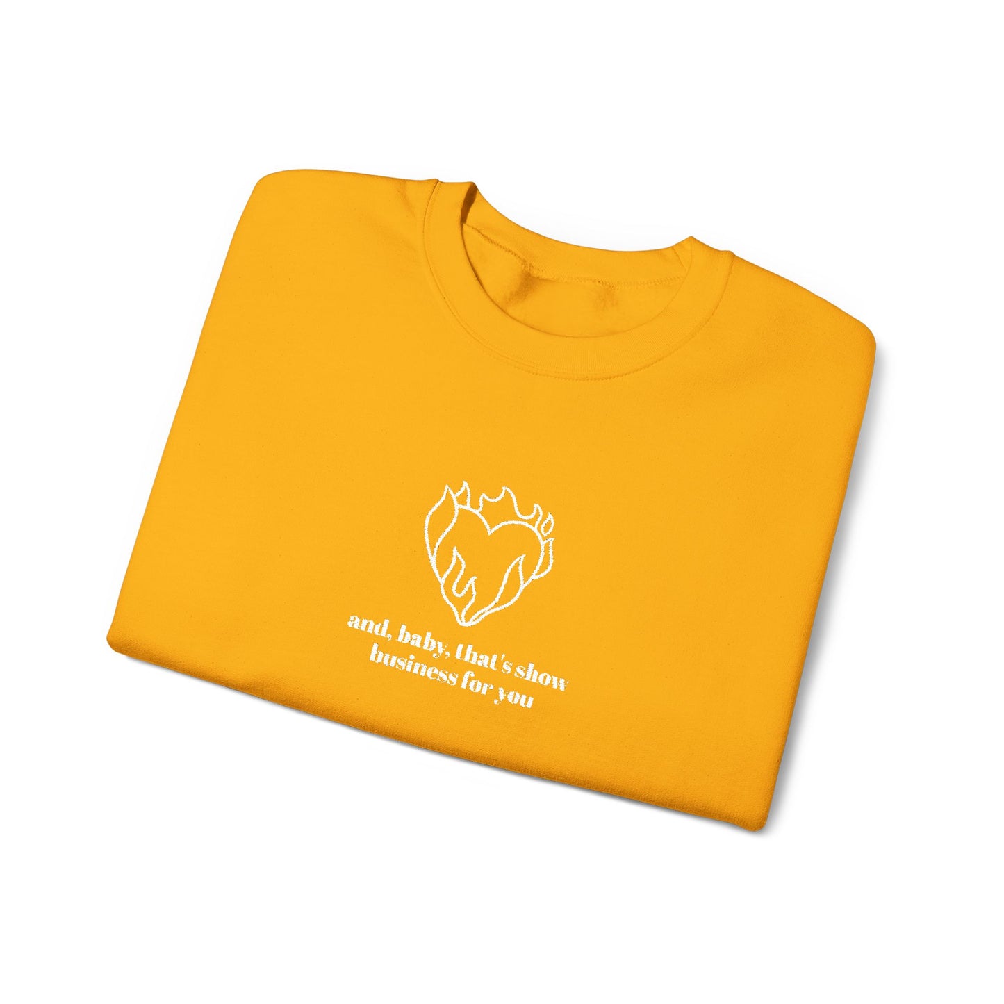 Embroidered Baby That’s Show Business Crewneck Sweatshirt