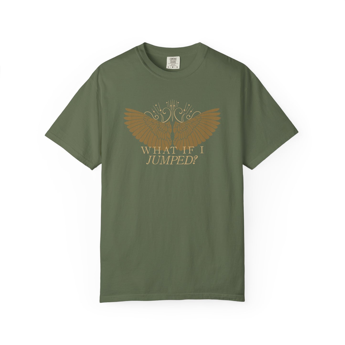 Shield of Sparrows “What if I jumped?” T-Shirt