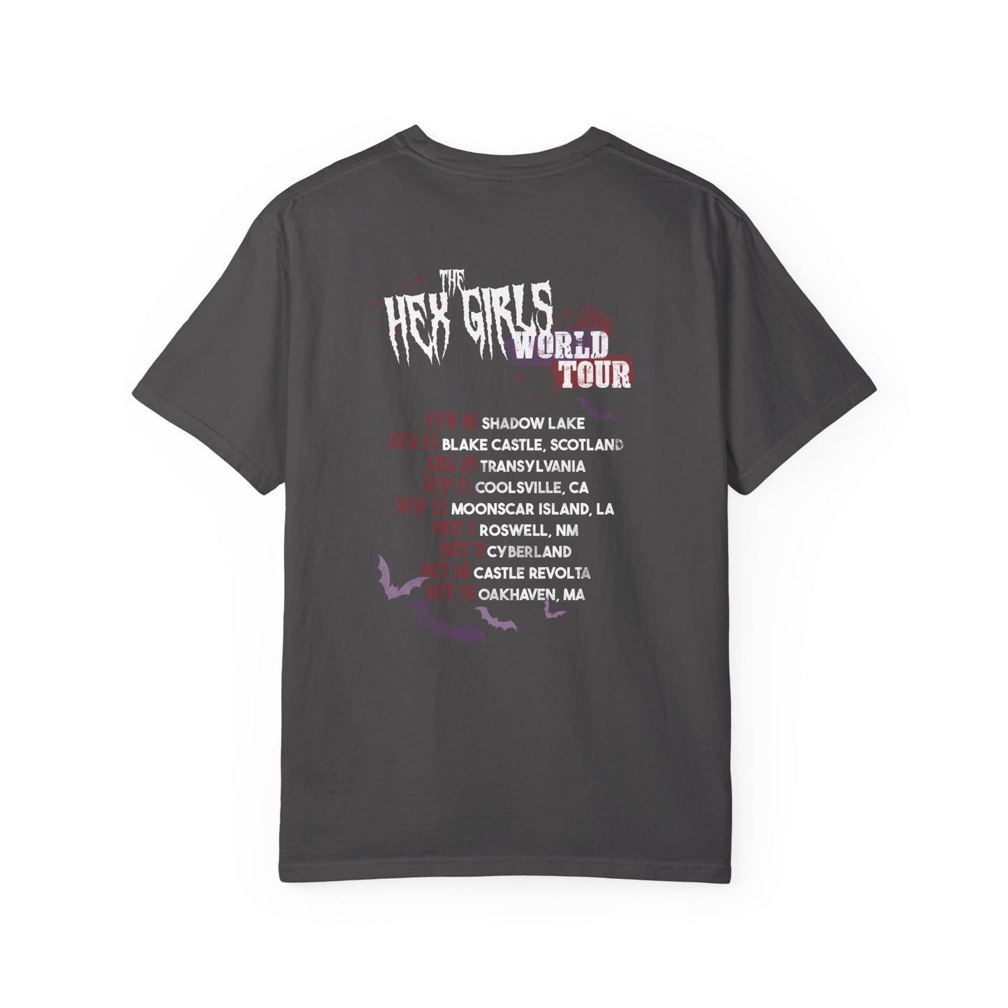 2-Sided Witch Girl Band T-Shirt, Spooky Season Graphic Tee