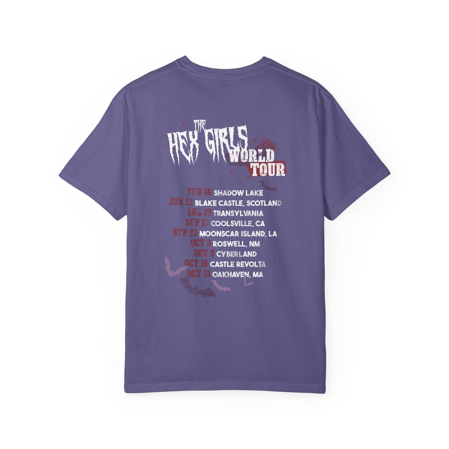 2-Sided Witch Girl Band T-Shirt, Spooky Season Graphic Tee