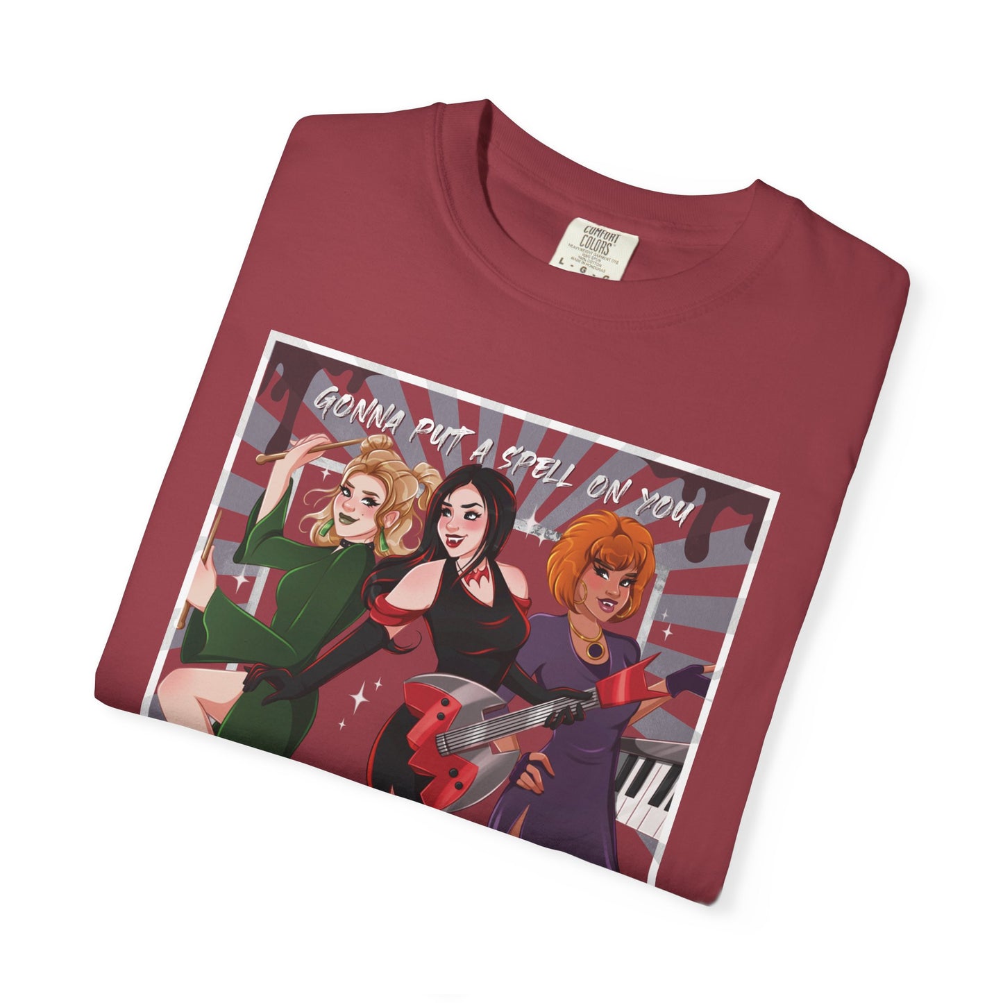 Front Only Witch Girl Band T-Shirt, Spooky Season Graphic Tee