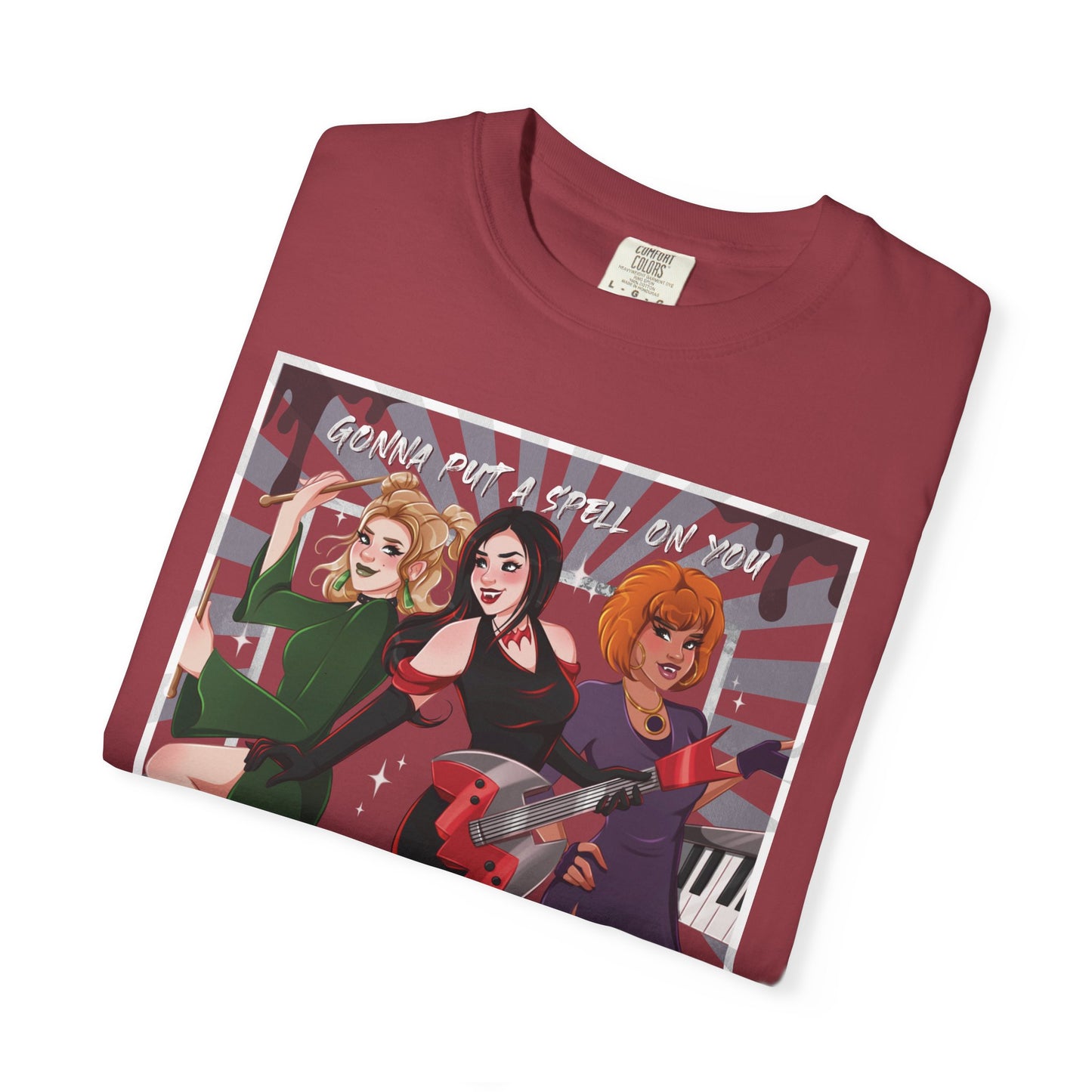 Front Only Witch Girl Band T-Shirt, Spooky Season Graphic Tee