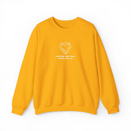 Embroidered Baby That’s Show Business Crewneck Sweatshirt