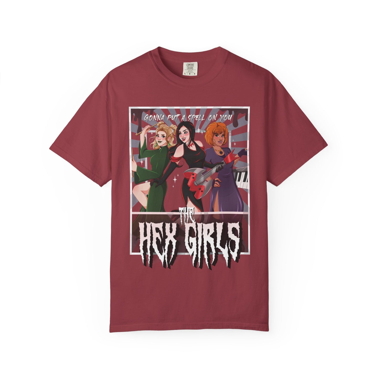 Front Only Witch Girl Band T-Shirt, Spooky Season Graphic Tee