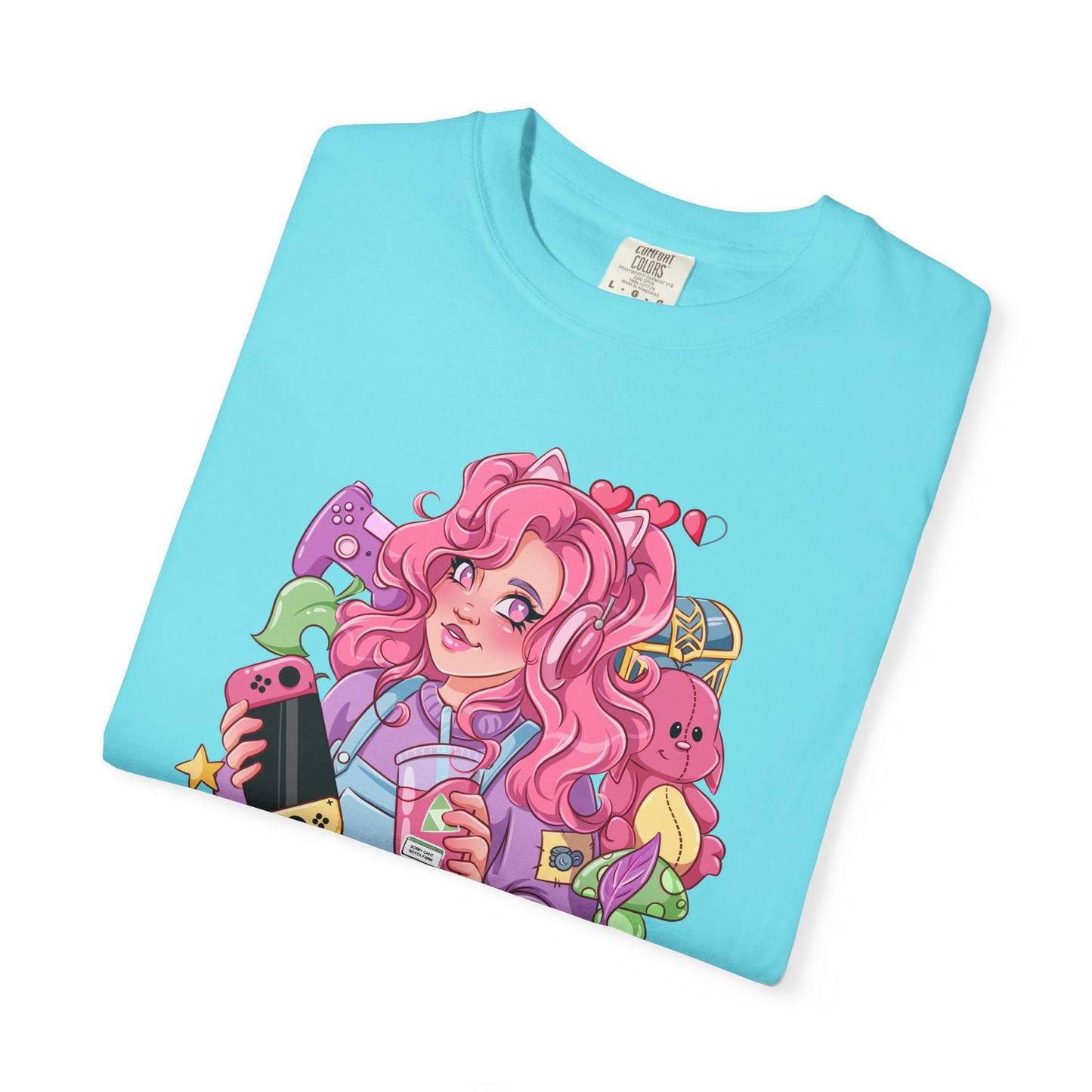 Gamer Girl Illustrated T-shirt - Gamer Girl Gift