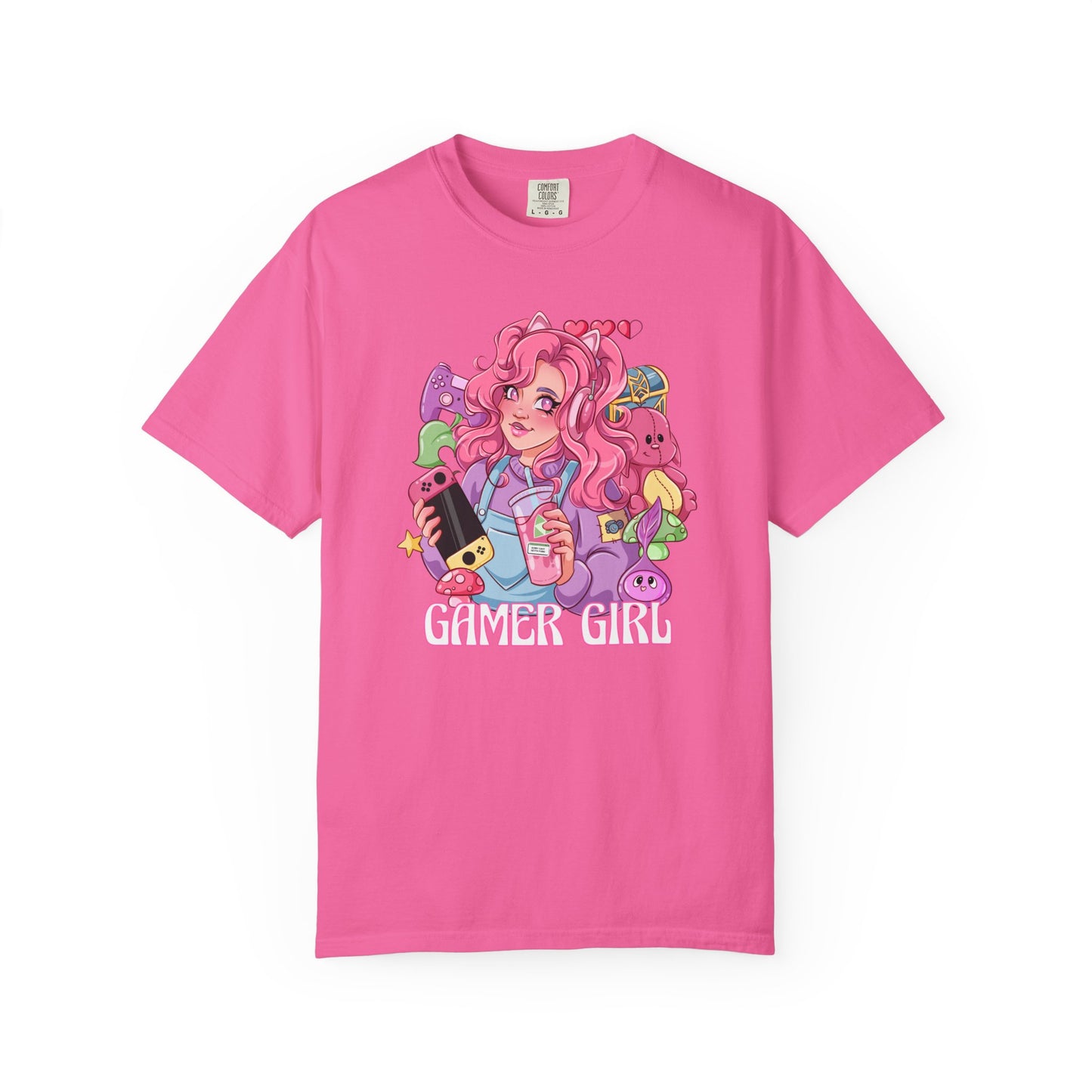 Gamer Girl Illustrated T-shirt - Gamer Girl Gift