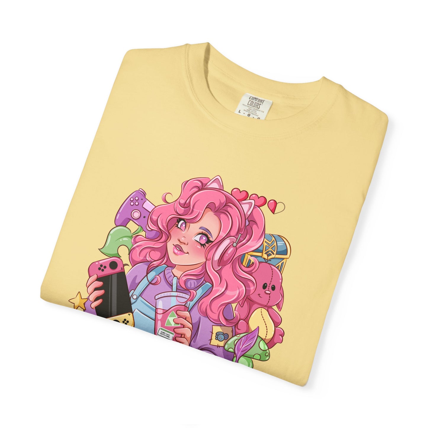 Gamer Girl Illustrated T-shirt - Gamer Girl Gift