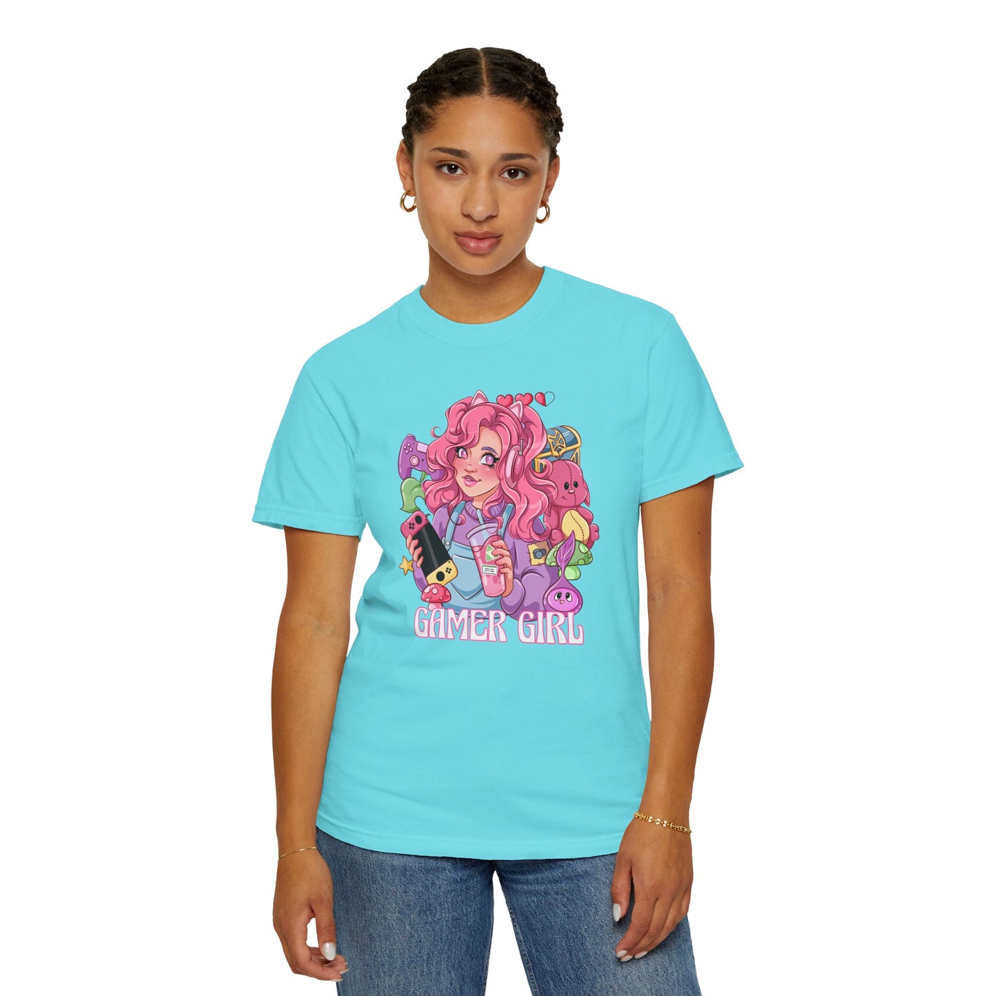 Gamer Girl Illustrated T-shirt - Gamer Girl Gift