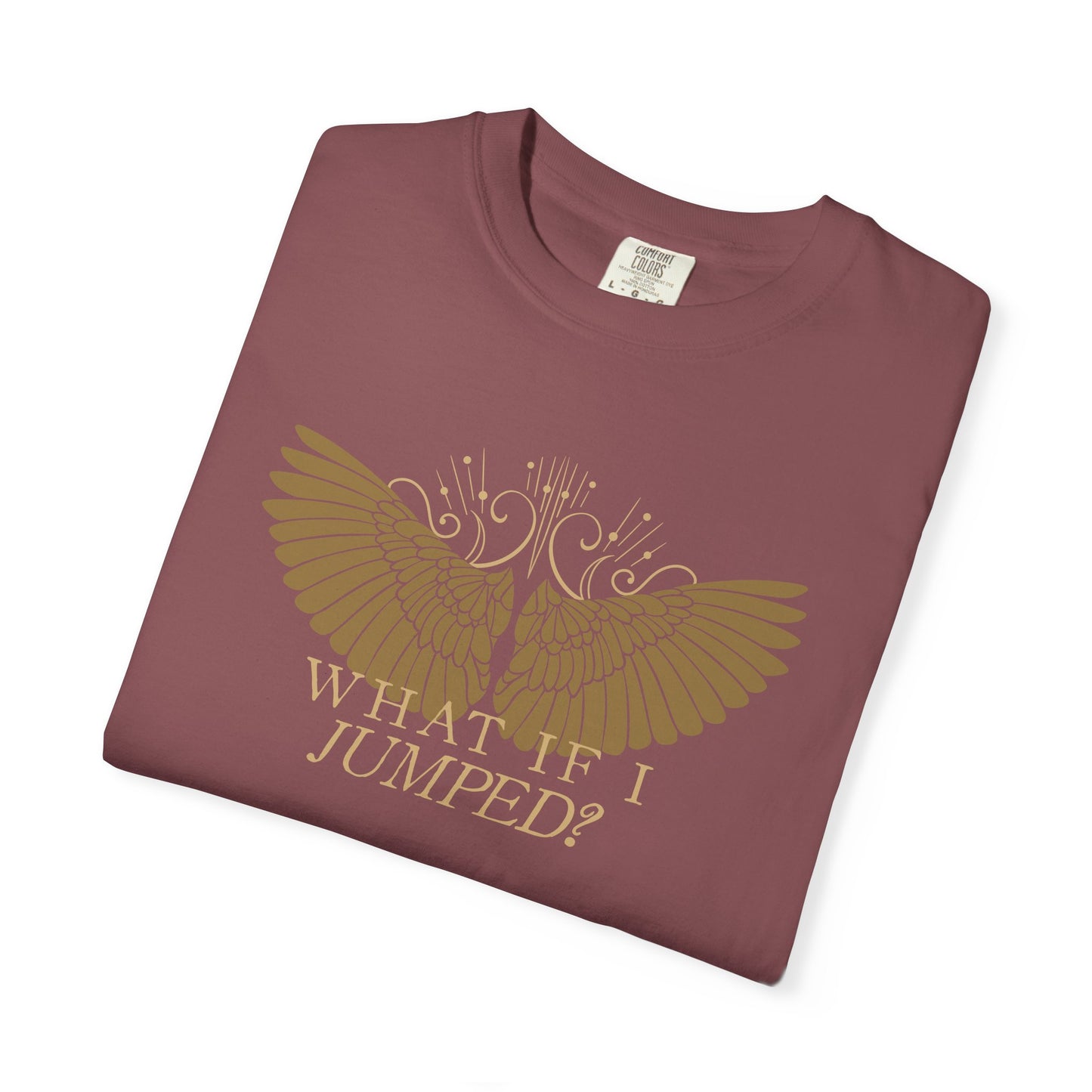 Shield of Sparrows “What if I jumped?” T-Shirt