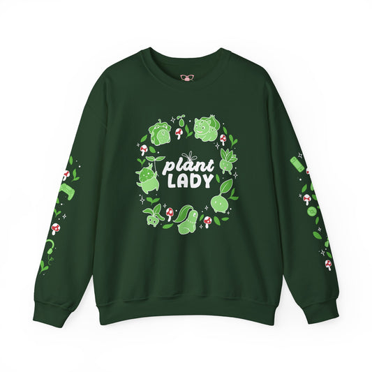 Plant Lady Cozy Gamer Crewneck Sweatshirt