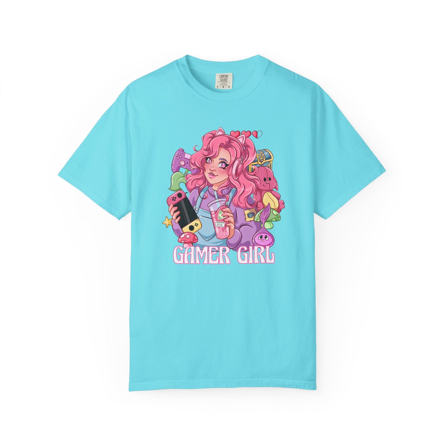 Gamer Girl Illustrated T-shirt - Gamer Girl Gift