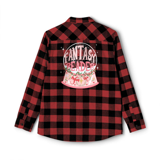 Fantasy Reader Snowglobe Buffalo Plaid Flannel