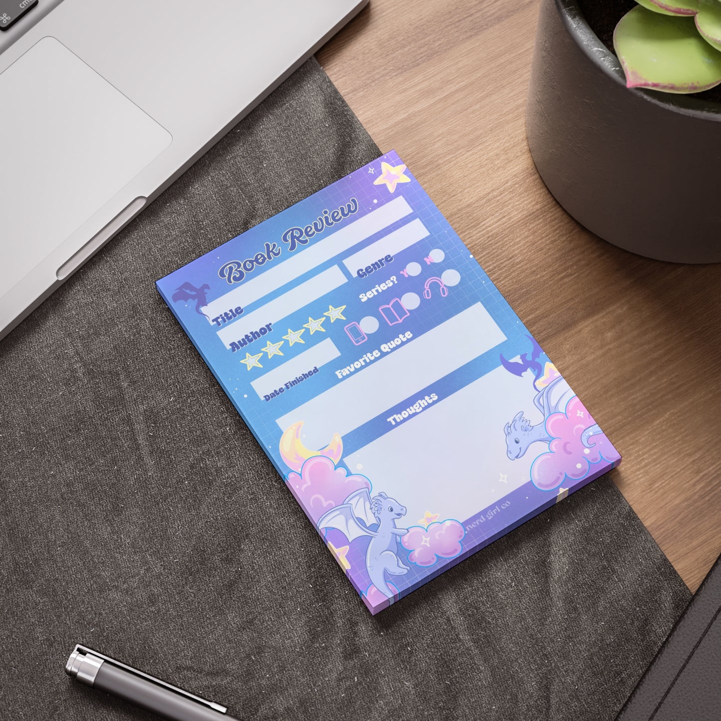 Celestial Dragons Book Review Post-it® Note Pad - Fantasy Lover Gift