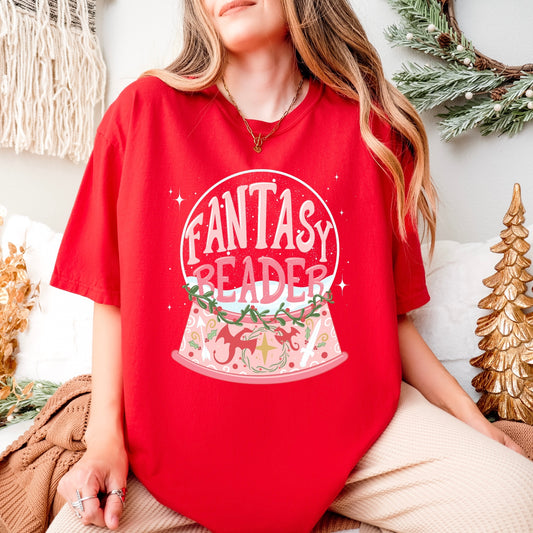 Fantasy Reader T-Shirt — Cute Snow Globe Booklover Tee