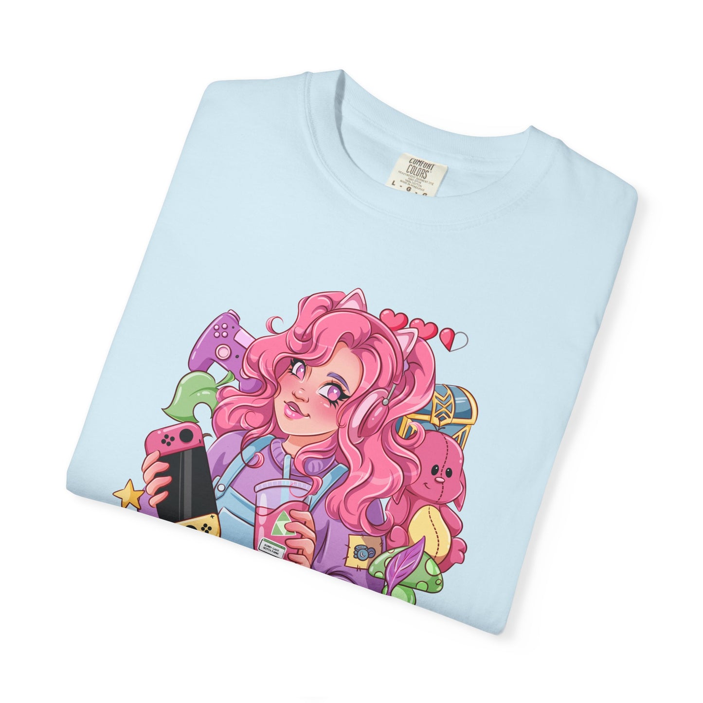 Gamer Girl Illustrated T-shirt - Gamer Girl Gift