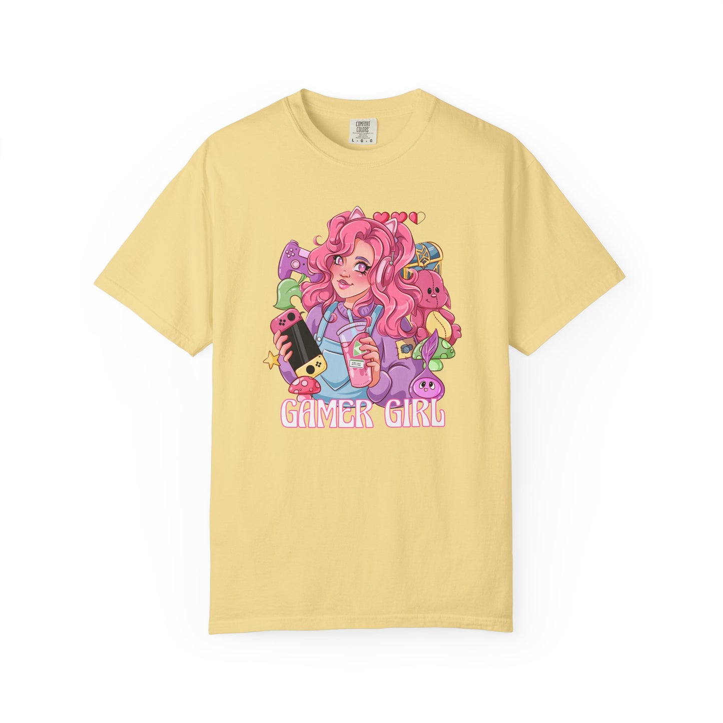 Gamer Girl Illustrated T-shirt - Gamer Girl Gift