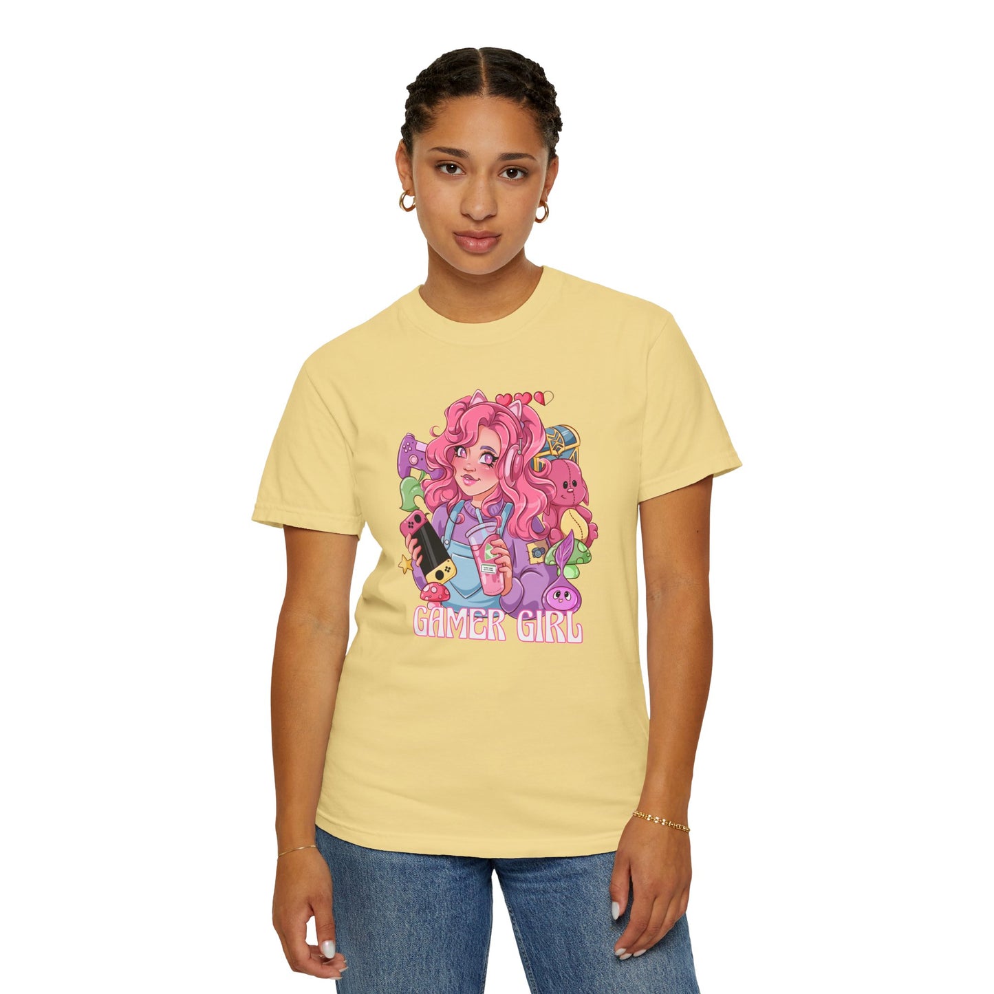 Gamer Girl Illustrated T-shirt - Gamer Girl Gift