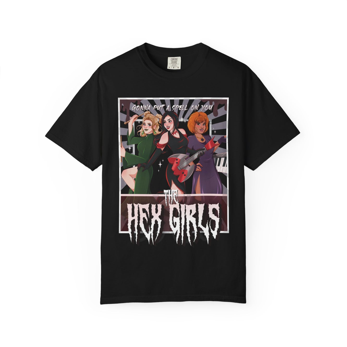 Front Only Witch Girl Band T-Shirt, Spooky Season Graphic Tee