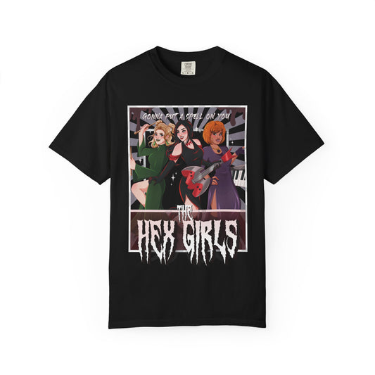 Front Only Witch Girl Band T-Shirt, Spooky Season Graphic Tee