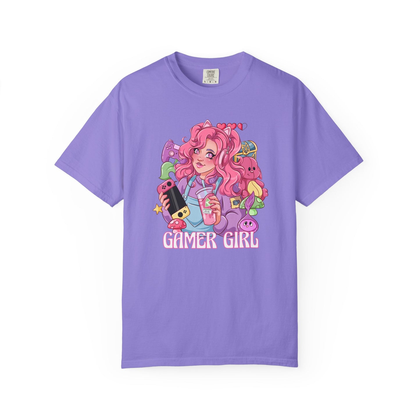 Gamer Girl Illustrated T-shirt - Gamer Girl Gift