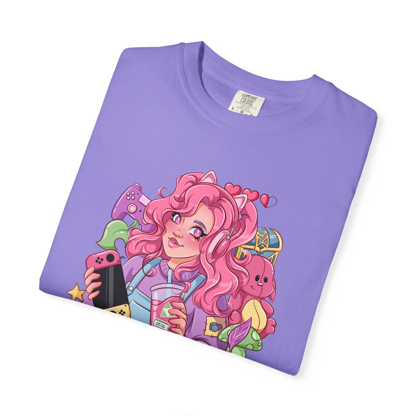 Gamer Girl Illustrated T-shirt - Gamer Girl Gift