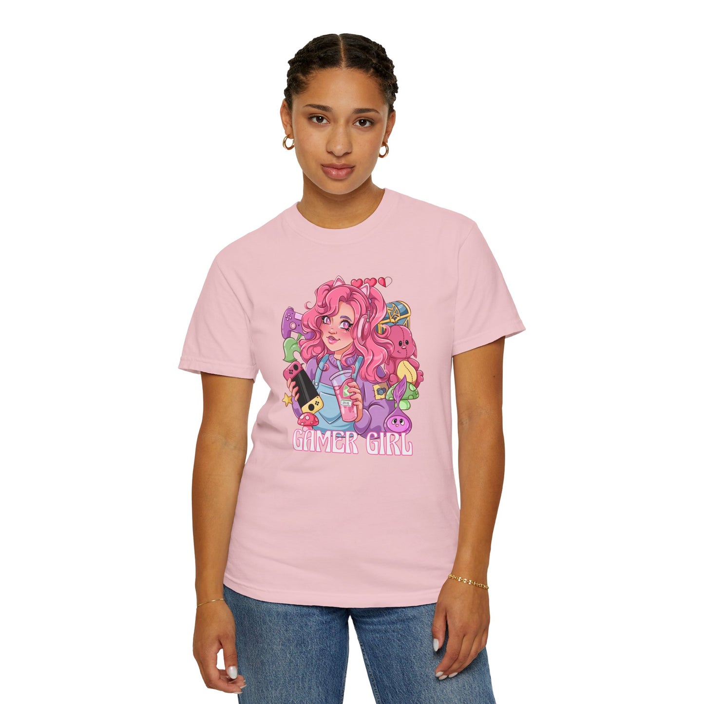 Gamer Girl Illustrated T-shirt - Gamer Girl Gift