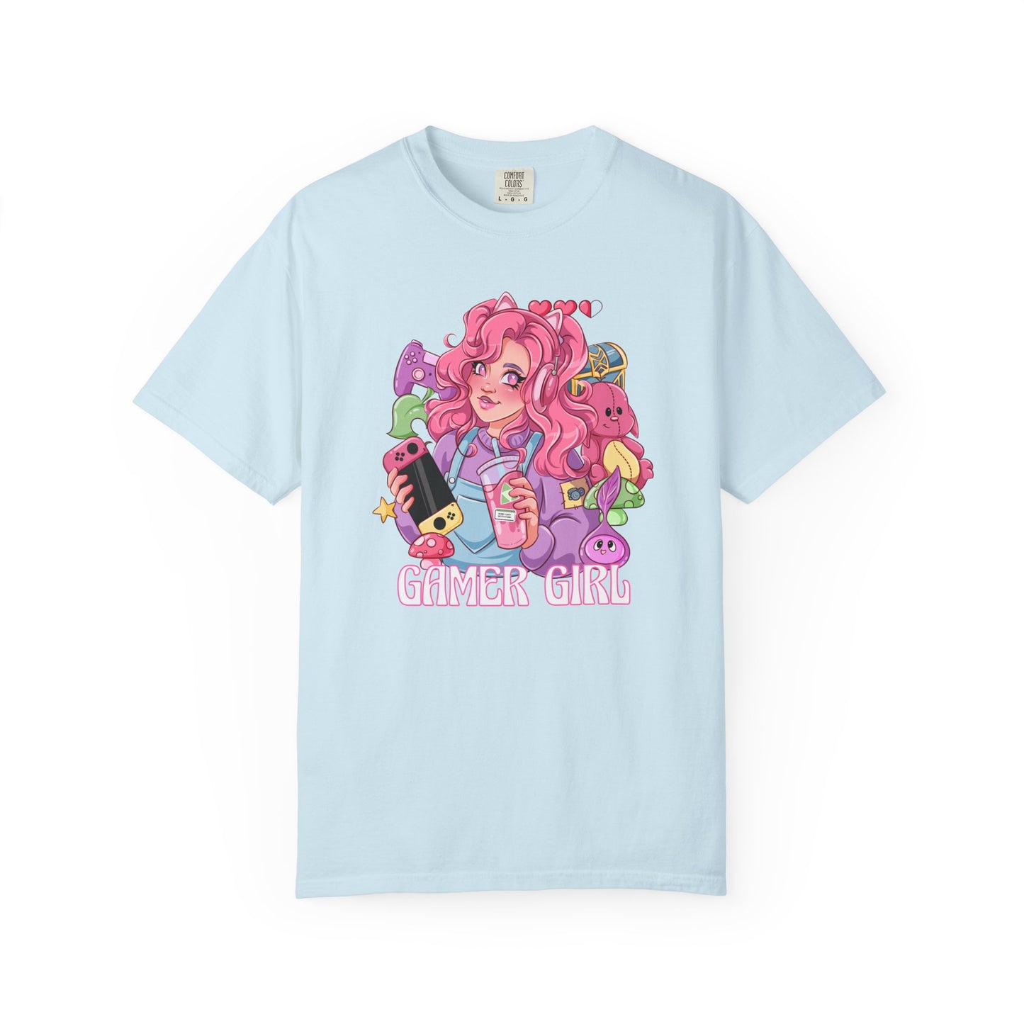 Gamer Girl Illustrated T-shirt - Gamer Girl Gift