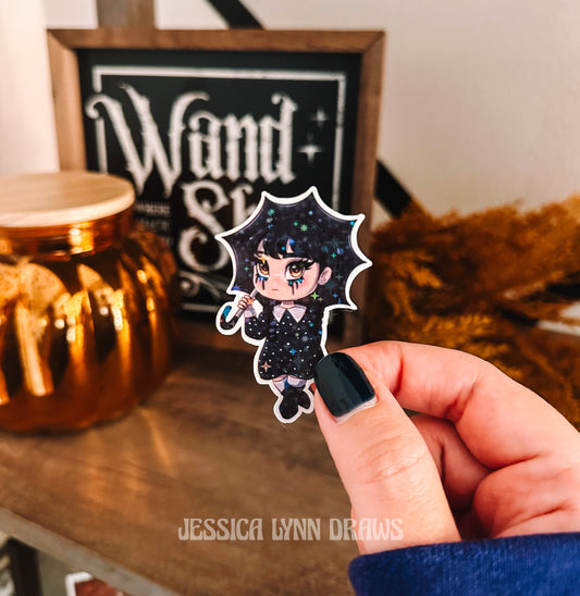 Goth Girl Spooky Sticker